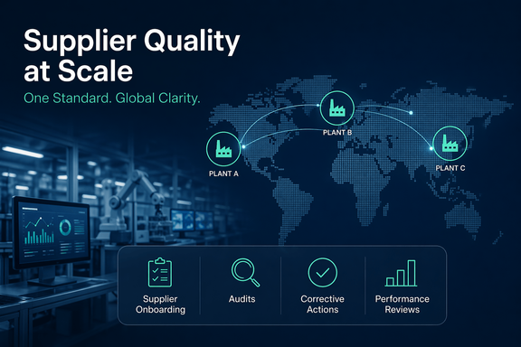 Supplier Quality at Scale: How to Fix Inconsistencies Across Global Plants