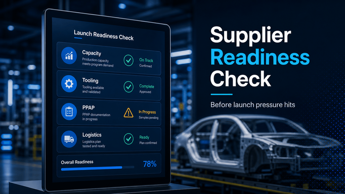 How to Run a Supplier Readiness Check Before a New Program Launch