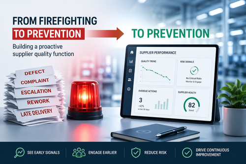 From Firefighting to Prevention: Building a Proactive Supplier Quality Function