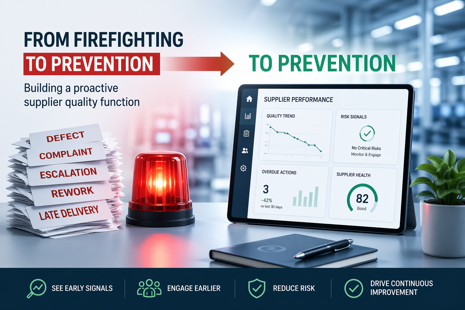 From Firefighting to Prevention: Building a Proactive Supplier Quality Function